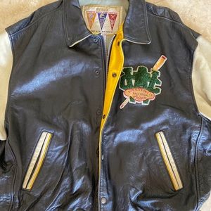 Avirex men’s leather bomber jacket 4x